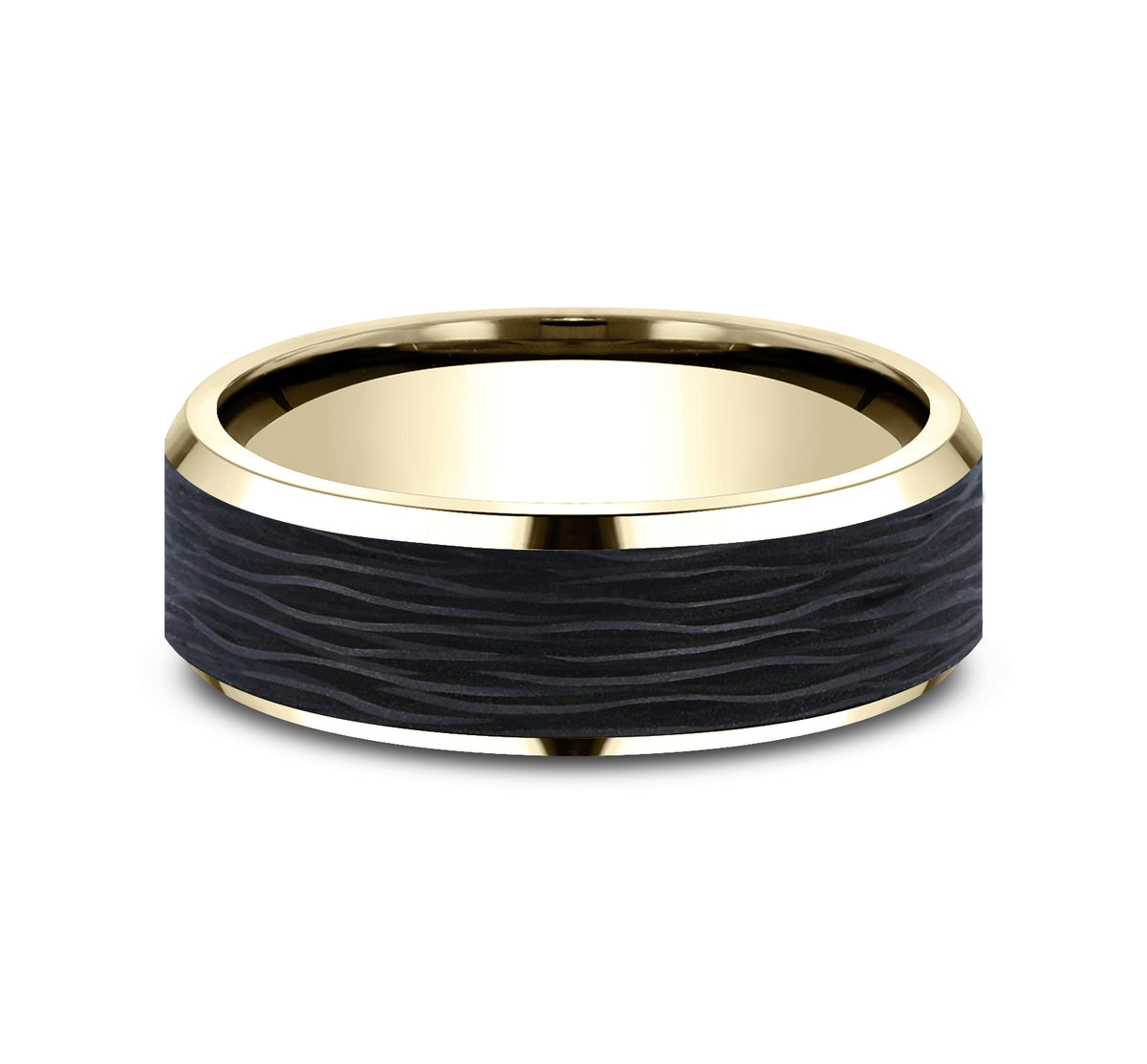 THE ONYX - 14K Yellow Gold / Forged Carbon Fiber - image 3