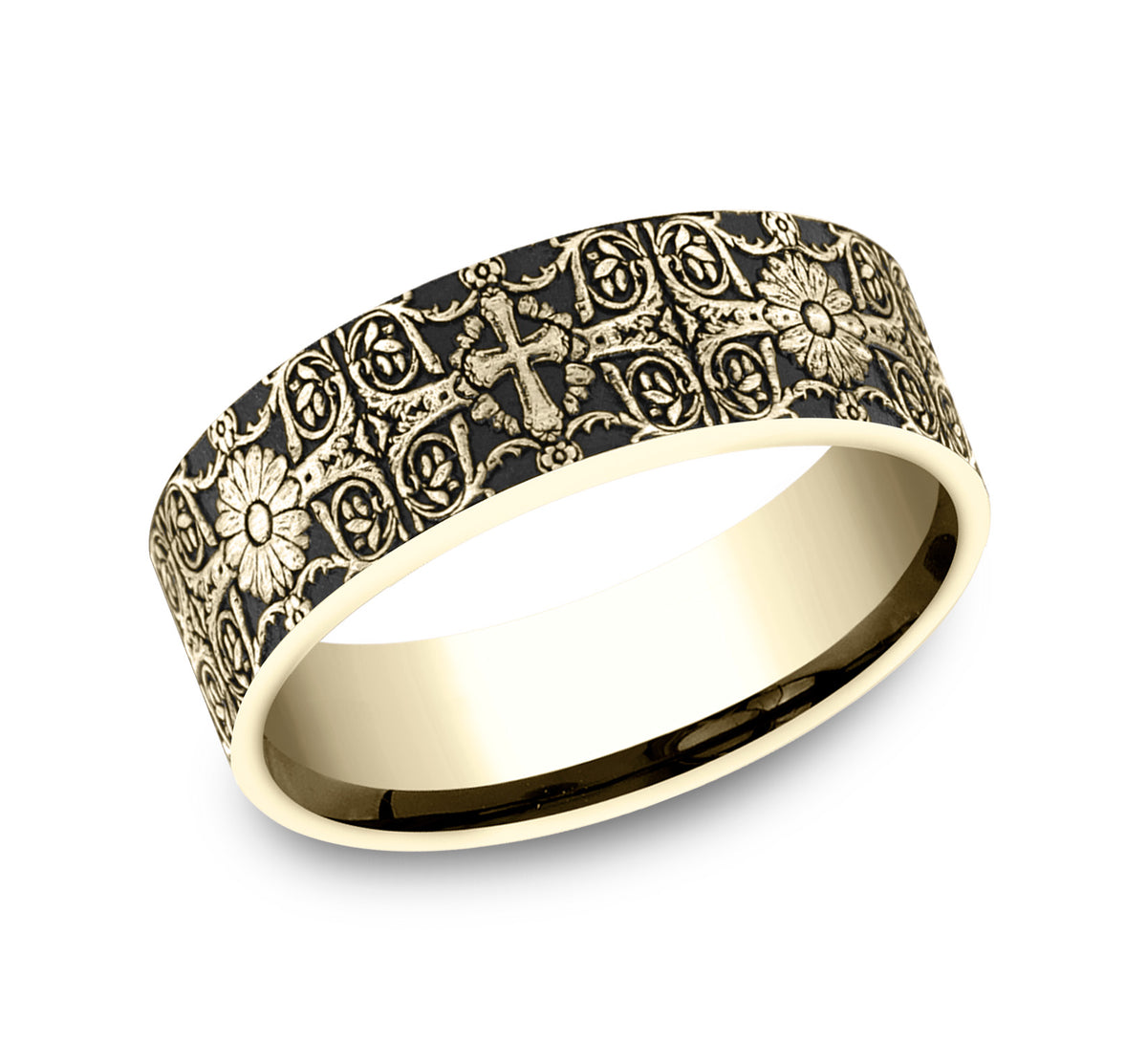 THE CROSS TILES - 14K Yellow Gold