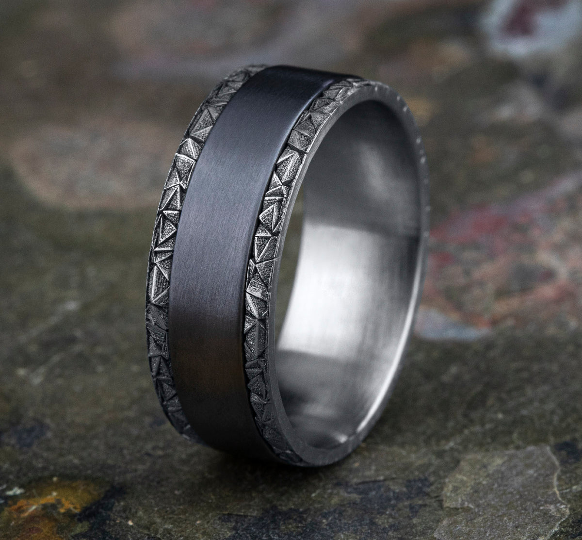 THE MOSAIC - 14K White Gold / Grey Tantalum - image 4
