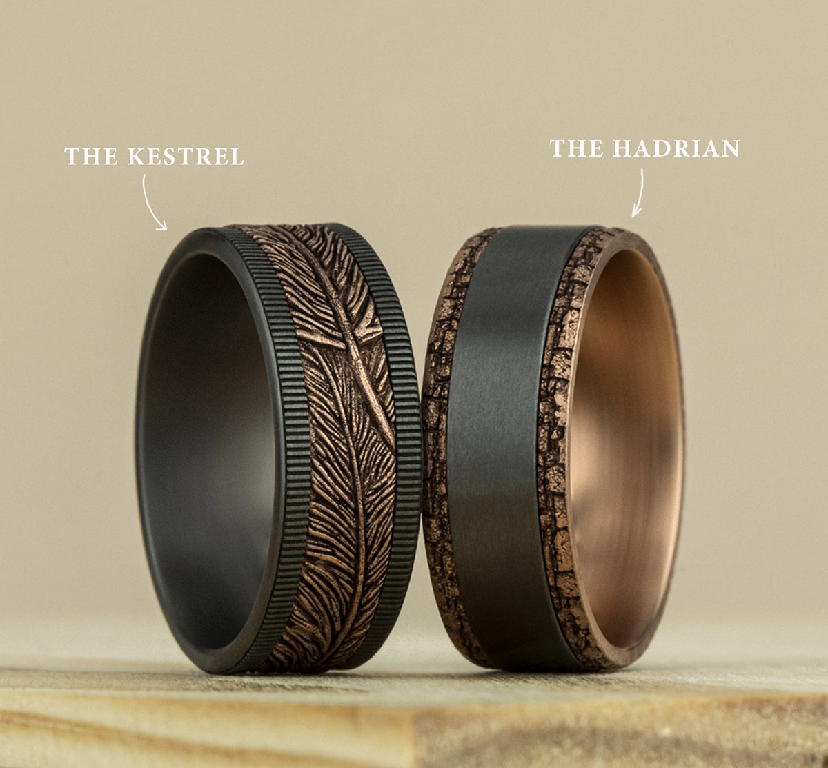 THE HADRIAN - 14K Rose Gold / Grey Tantalum - image 5