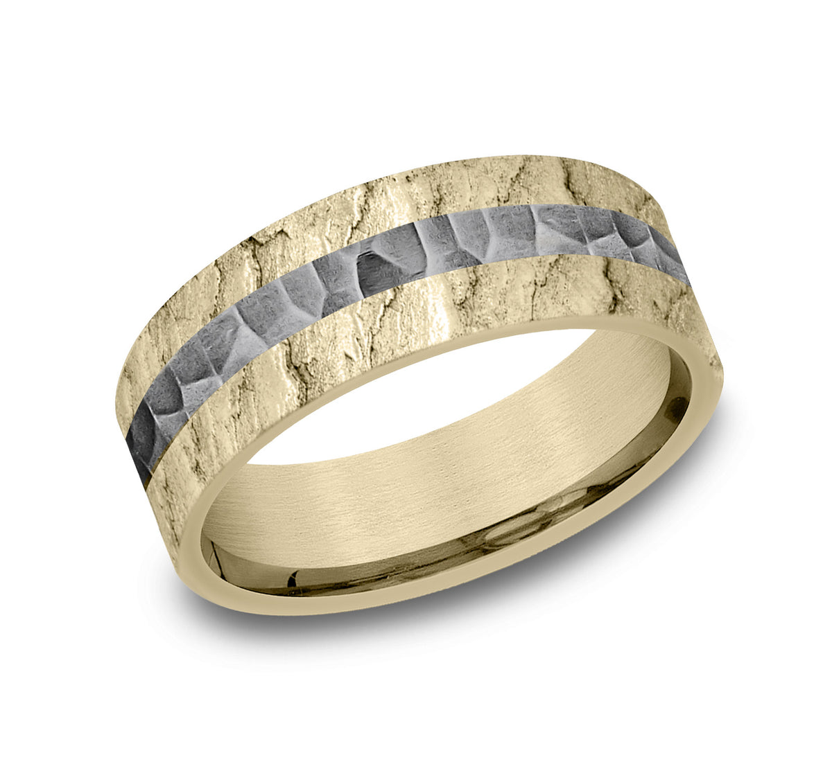 THE RIFT - 14k Yellow Gold / Grey Tantalum