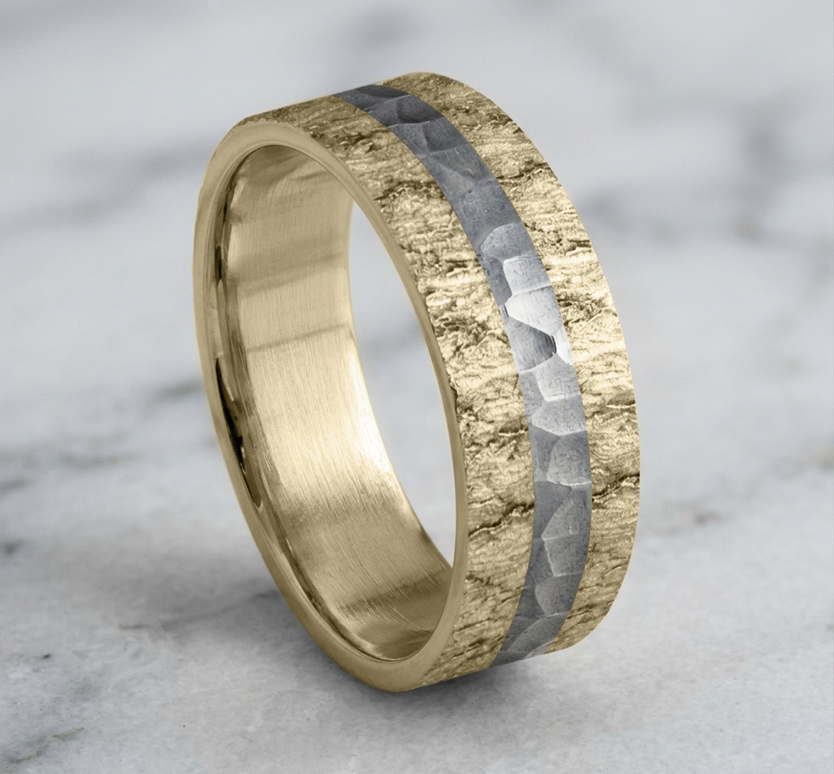 THE RIFT - 14k Yellow Gold / Grey Tantalum - image 4