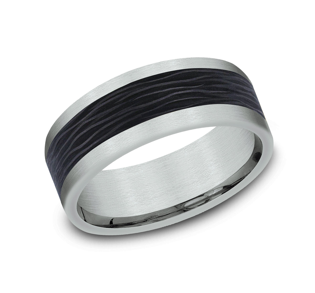 THE NOCTURNE - 14K White Gold / Forged Carbon Fiber