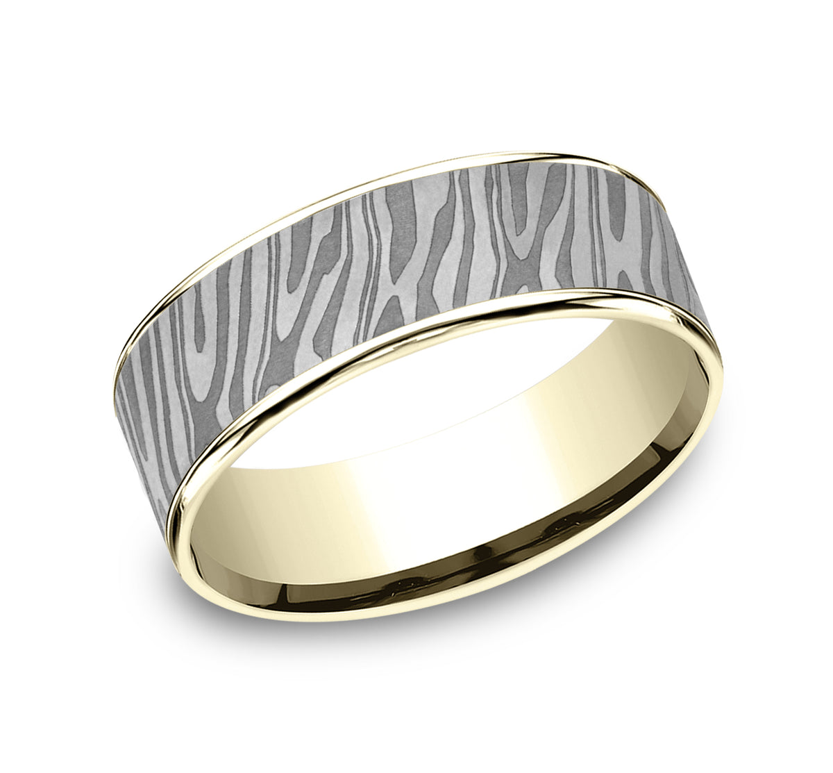 THE TIGER STRIPE - 14K Yellow Gold / Grey Tantalum