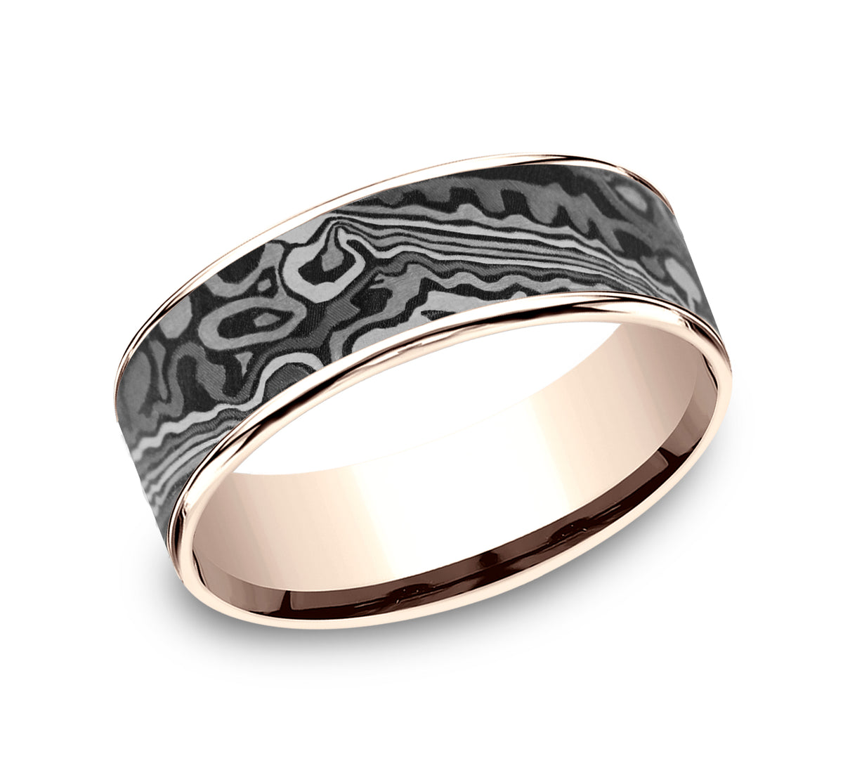 THE ACID ETCH - 14K Rose Gold / Grey Tantalum
