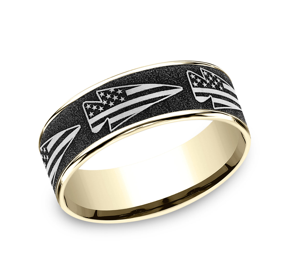 THE AMERICAN - 14K Yellow Gold / Grey-Black Titanium