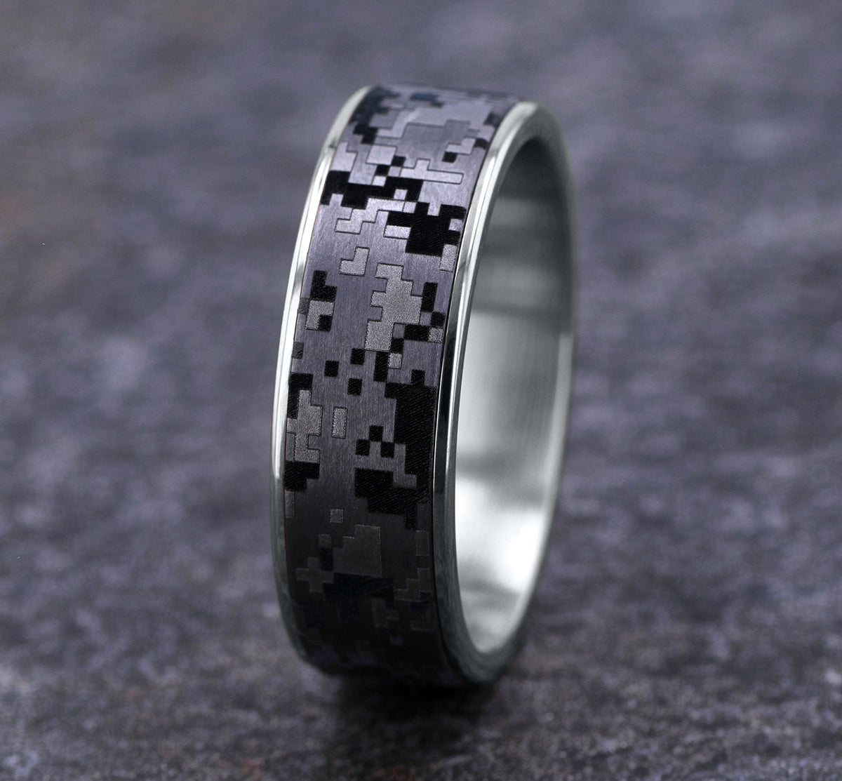 THE DIGITAL CAMO - 14K White Gold / Grey Tantalum - image 4
