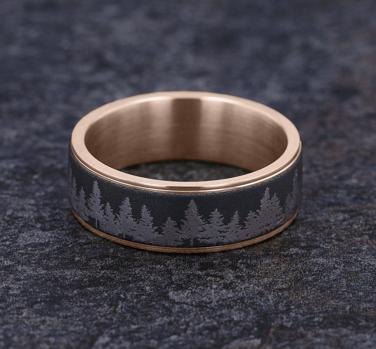THE EVERGREEN - 14K Rose Gold / Darkened Tantalum - image 4