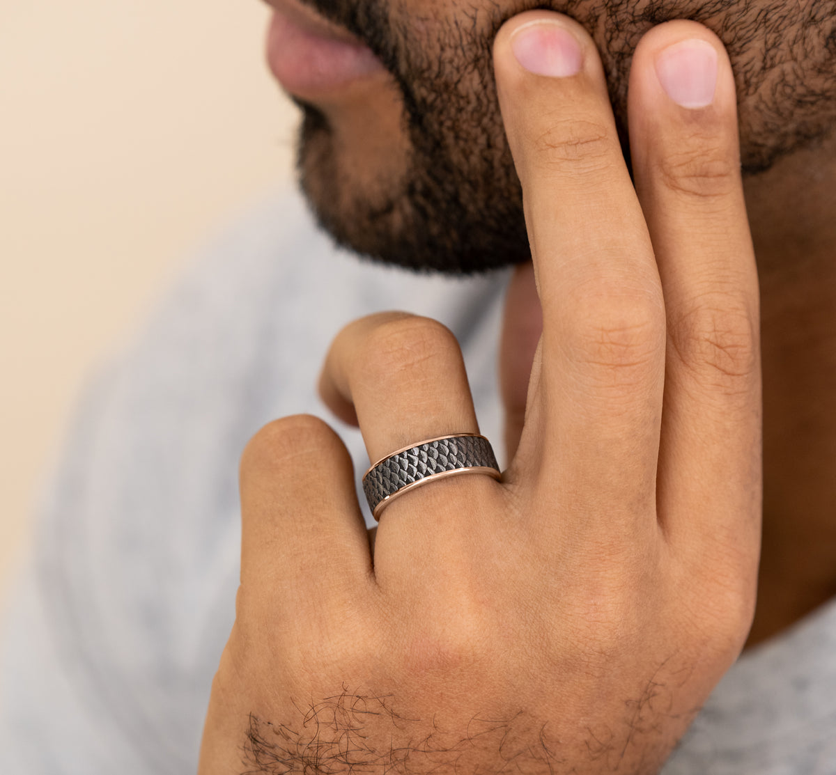 THE ANGLER - 14K Rose Gold / Grey Tantalum - image 5