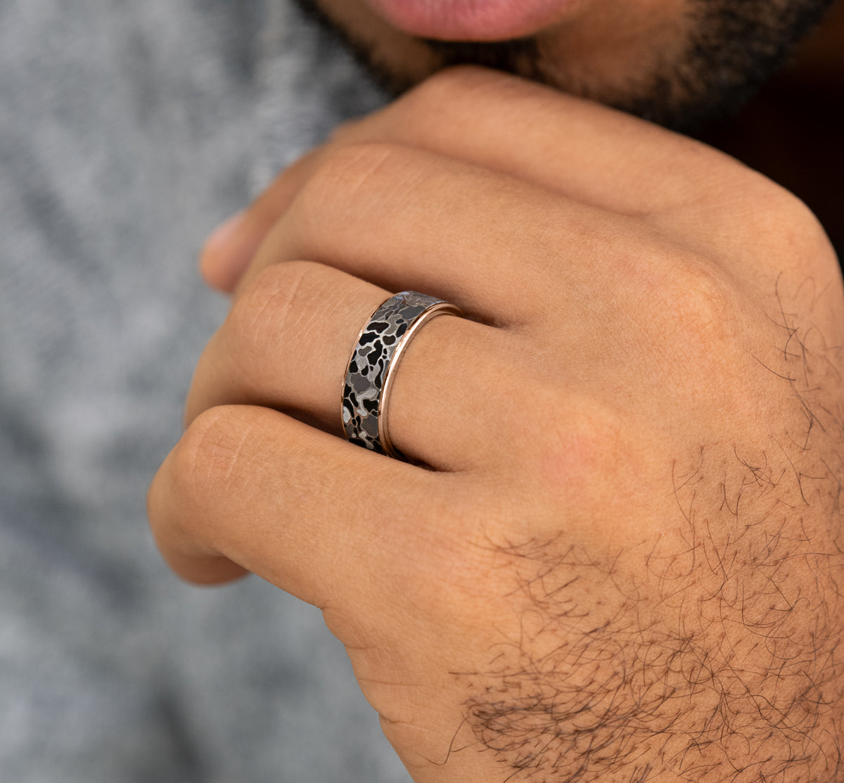 THE DUCK CAMO - 14K Rose Gold / Grey Tantalum - image 5