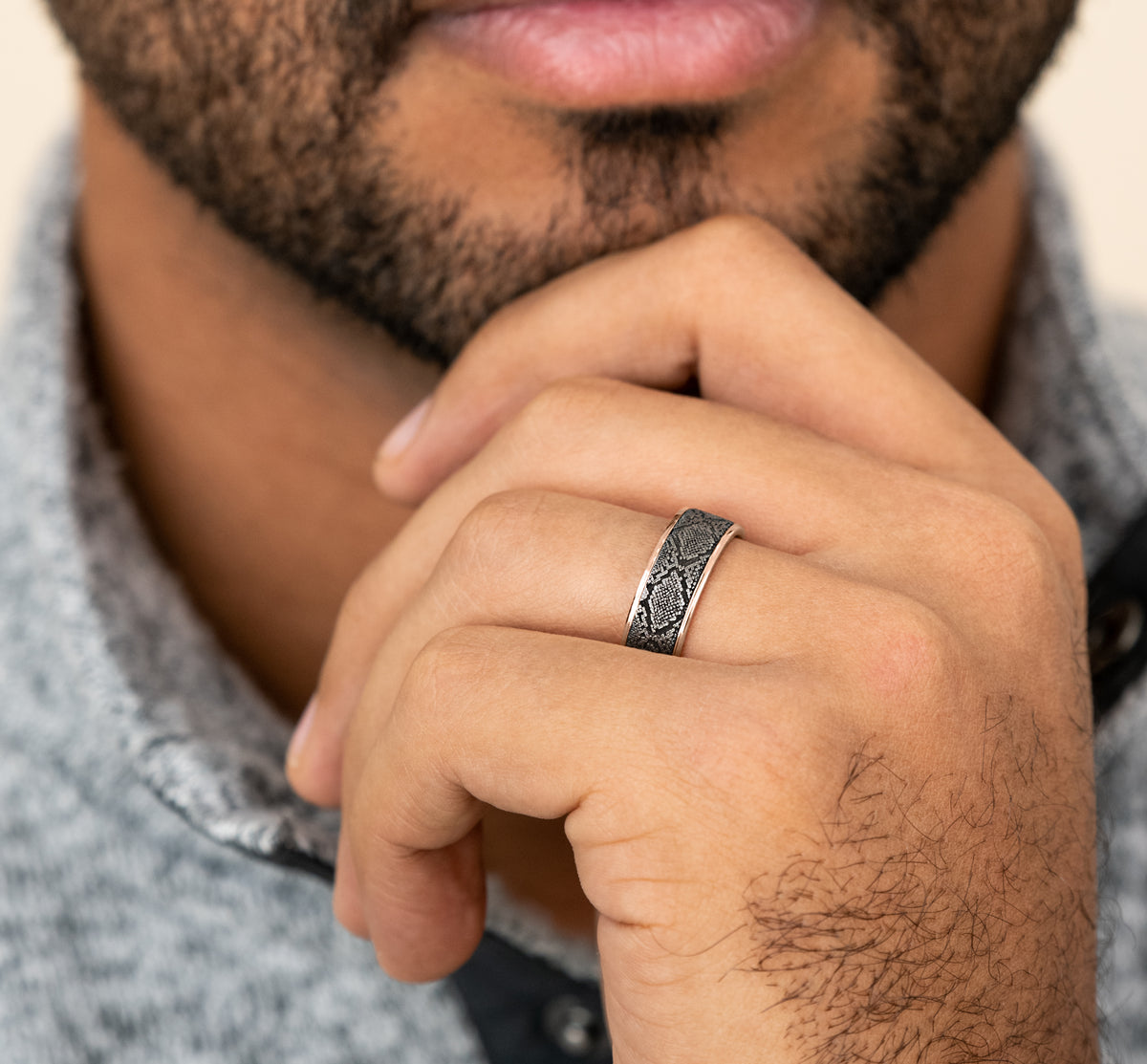 THE DIAMONDBACK - 14K Rose Gold / Grey Tantalum - image 5