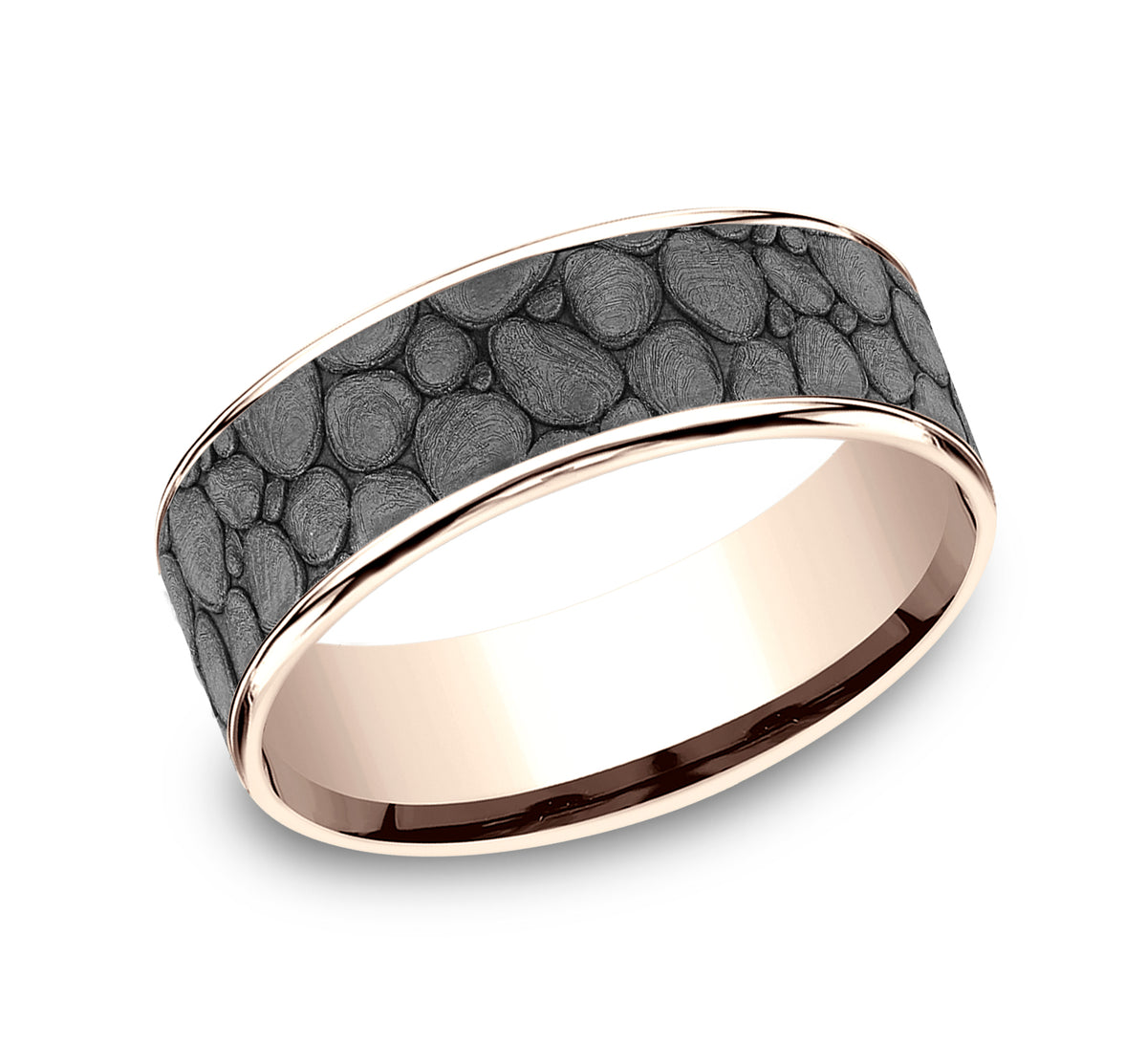 THE RIVER ROCK - 14K Rose Gold / Grey Tantalum