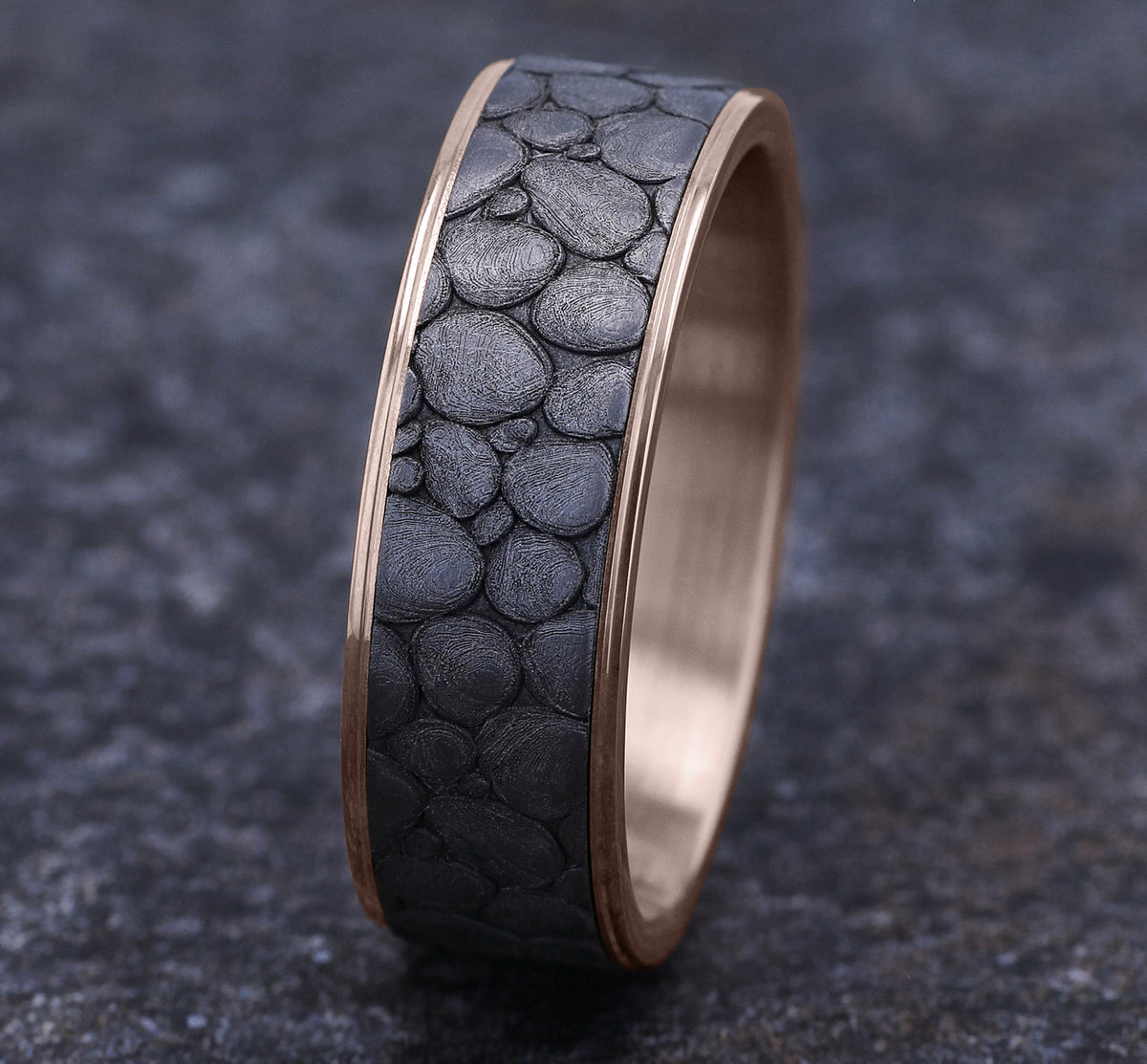 THE RIVER ROCK - 14K Rose Gold / Grey Tantalum - image 4