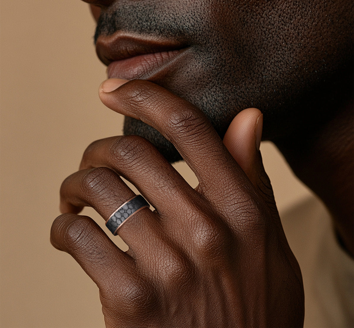 THE RIVER ROCK - 14K Rose Gold / Grey Tantalum - image 5