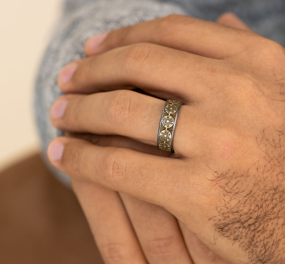 THE 12 GAUGE - Grey Tantalum / 14K Yellow Gold - image 5