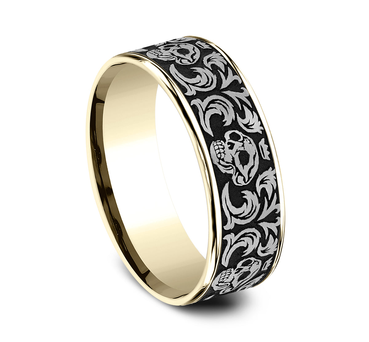 THE SKULL KING - 14K Yellow Gold / Grey/Black Titanium - image 2
