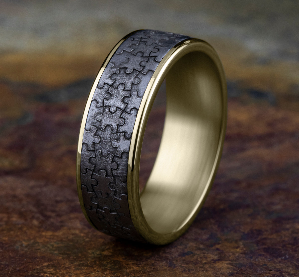 THE PUZZLE - 14K Yellow Gold / Grey Tantalum - image 4