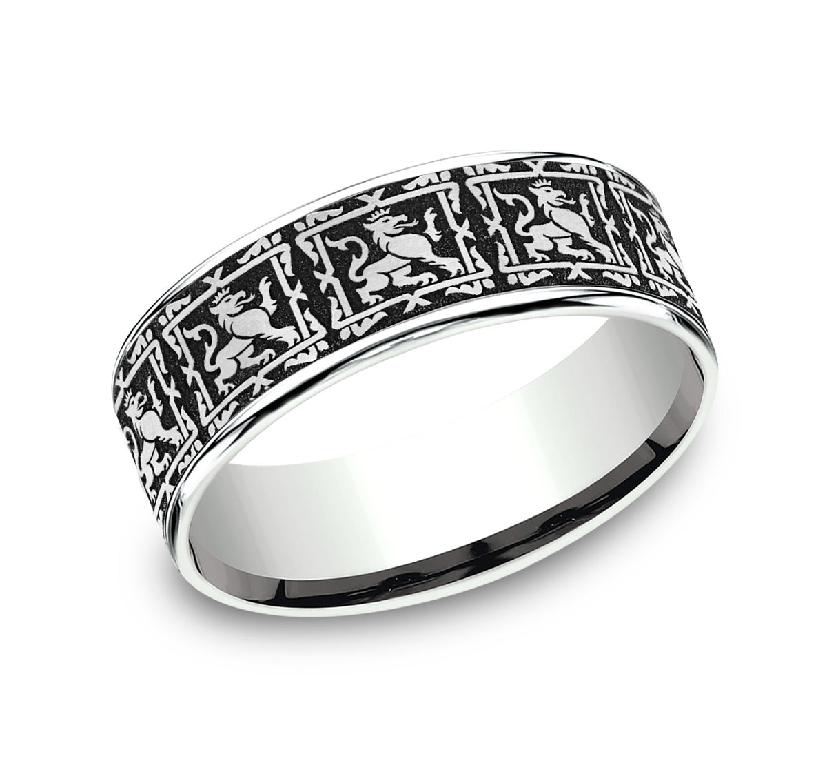 THE GUARDIAN - 14K White Gold / Grey/Black Titanium
