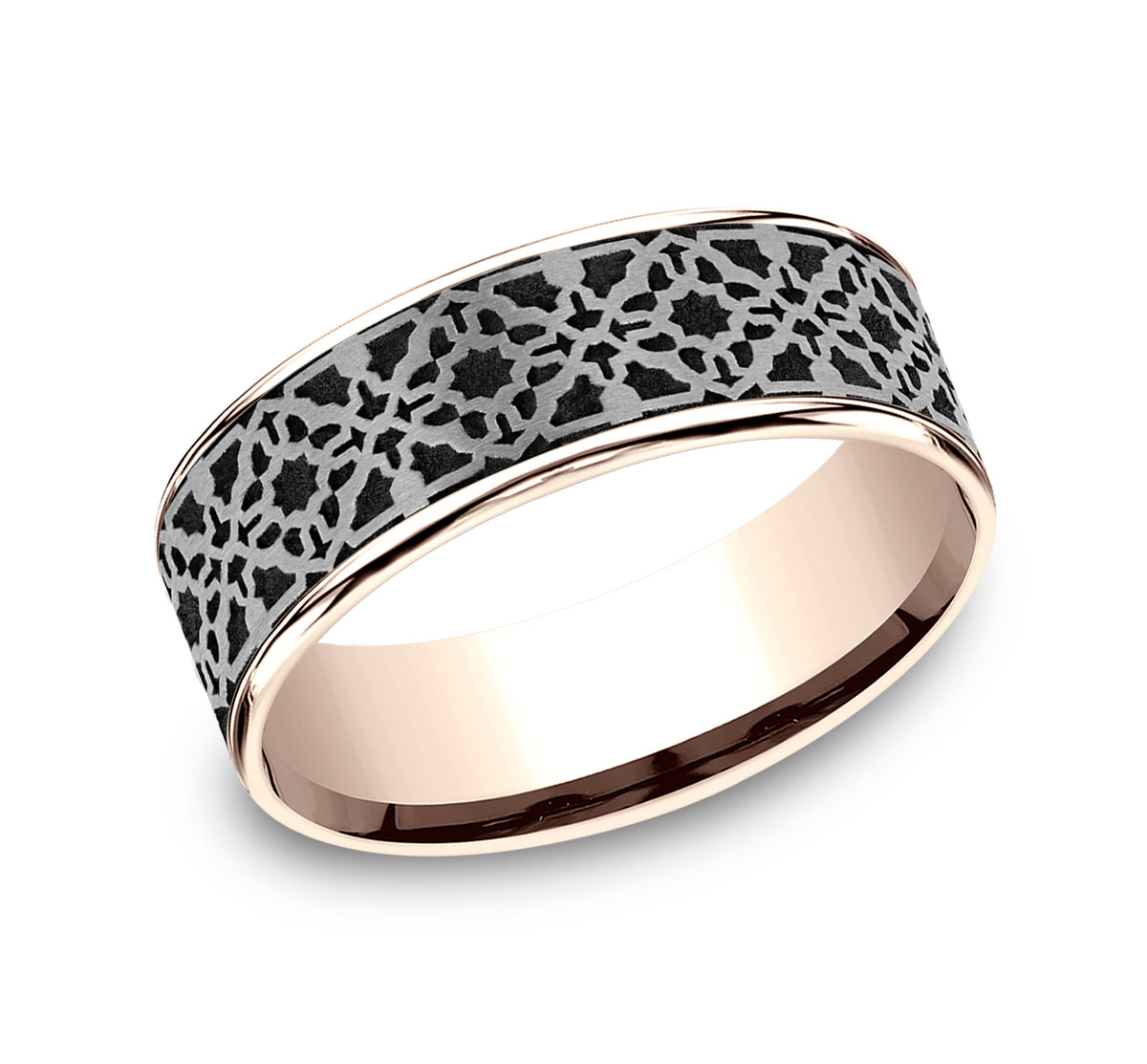 THE AZTEC - 14K Rose Gold / Grey/Black Titanium