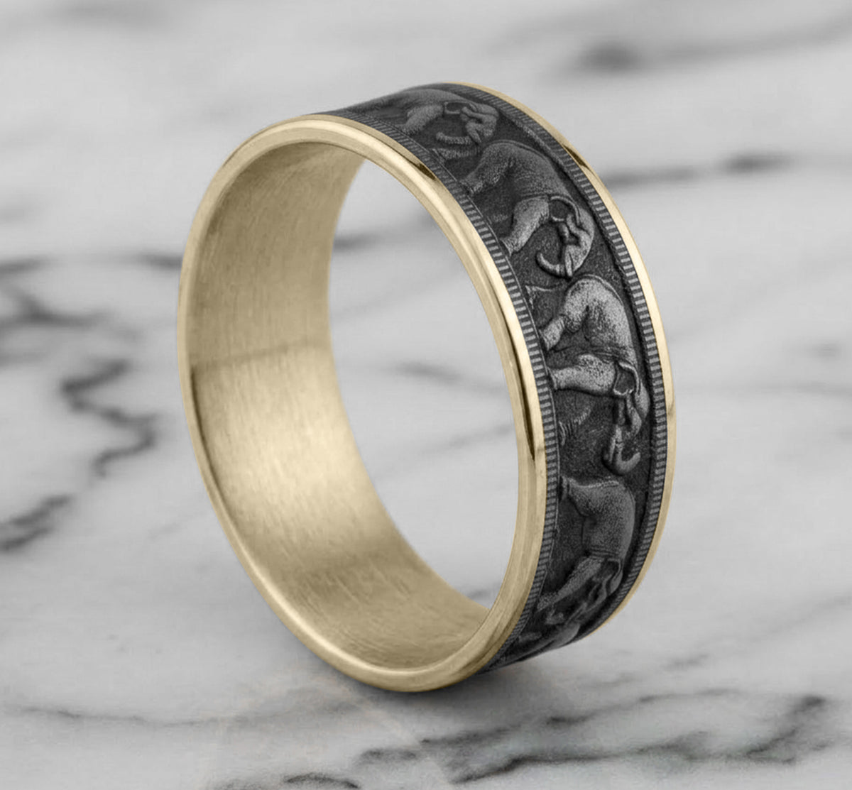 THE OLIFANT - 14K Yellow Gold / Grey Tantalum - image 4