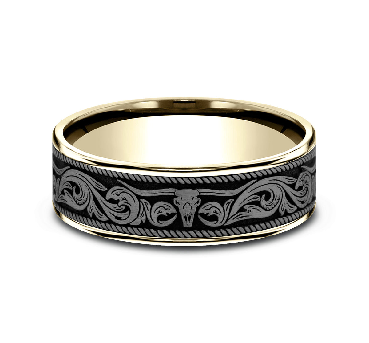 THE LONGHORN - 14K Yellow Gold / Grey Tantalum - image 3