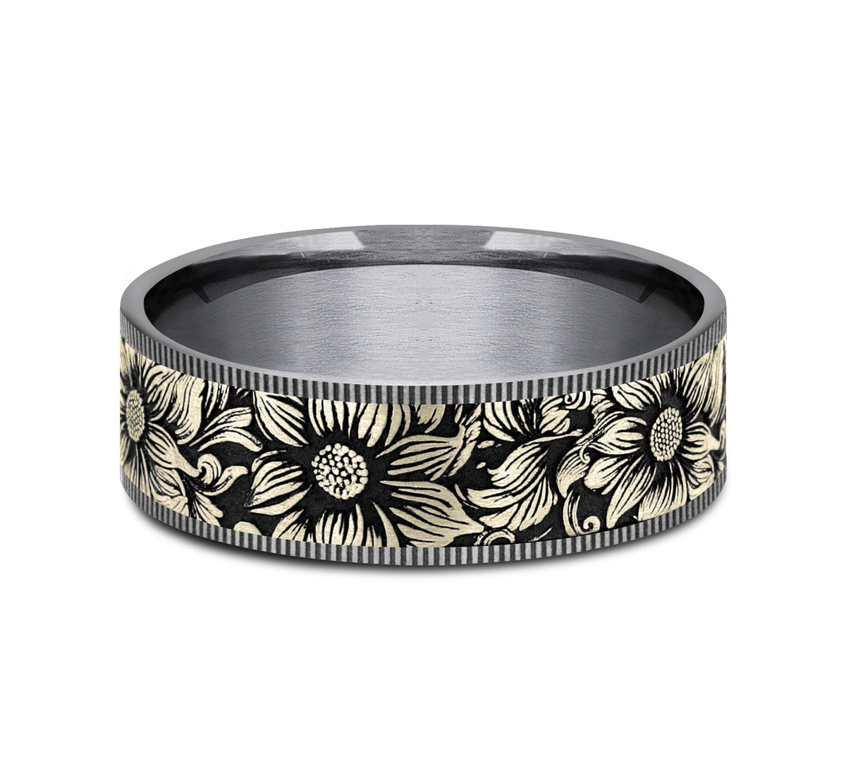 THE SUNFLOWER - Grey Tantalum / 14K Yellow Gold - image 3
