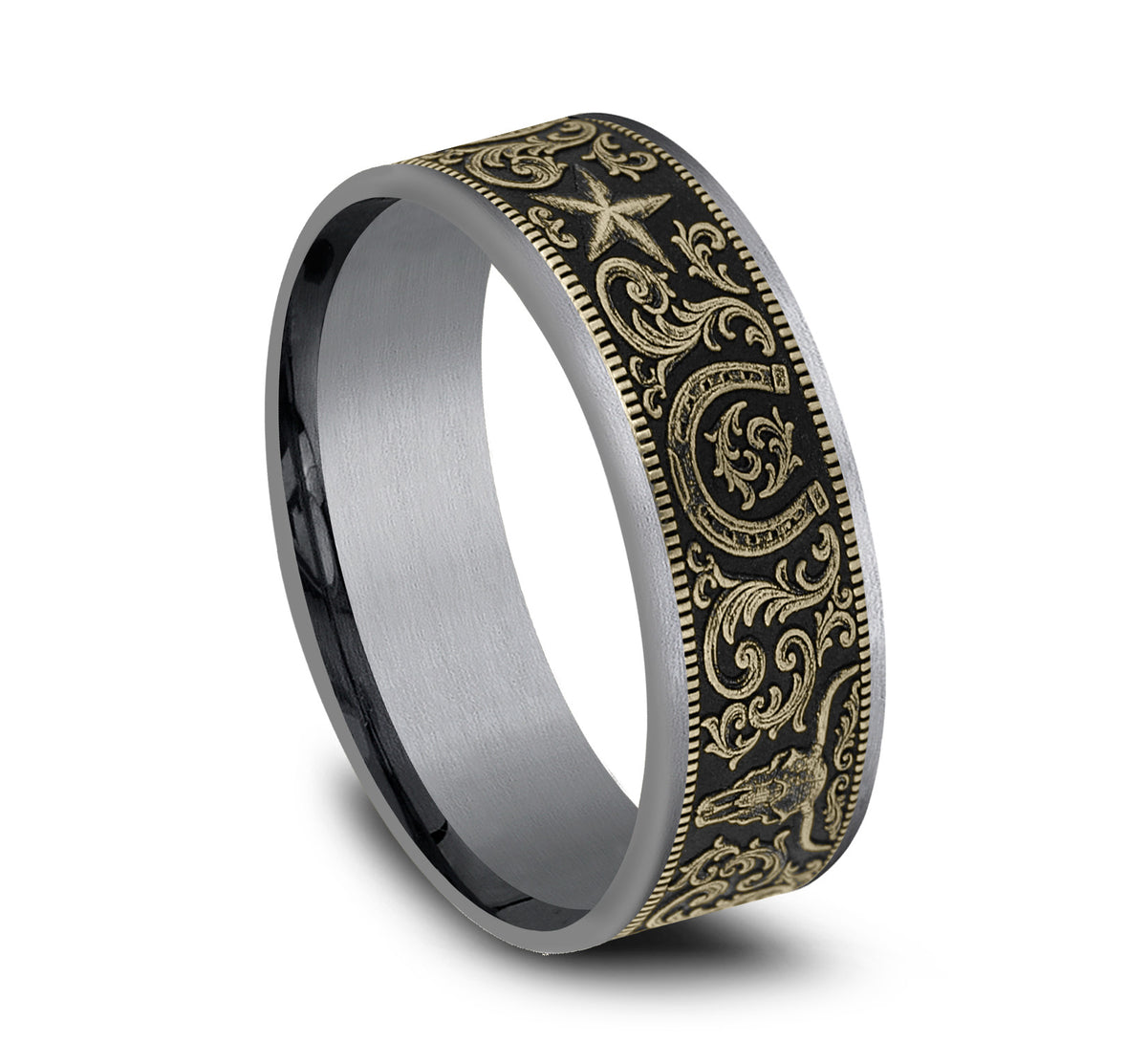 THE WESTERN SCRIPT - Grey Tantalum / 14K Yellow Gold - image 2