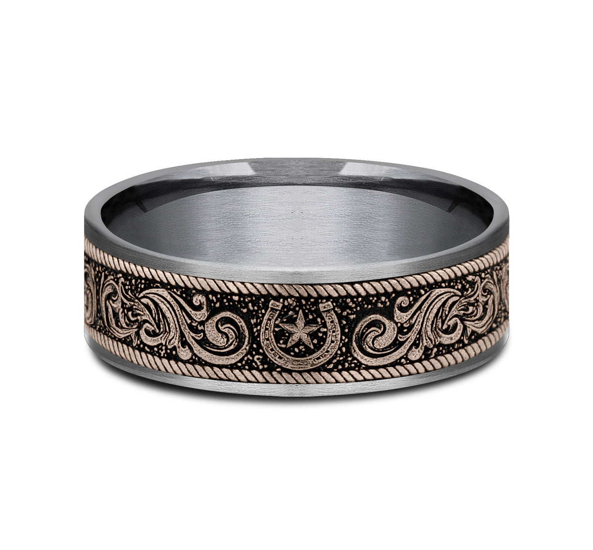THE HORSESHOE SCRIPT - Grey Tantalum / 14K Rose Gold - image 3