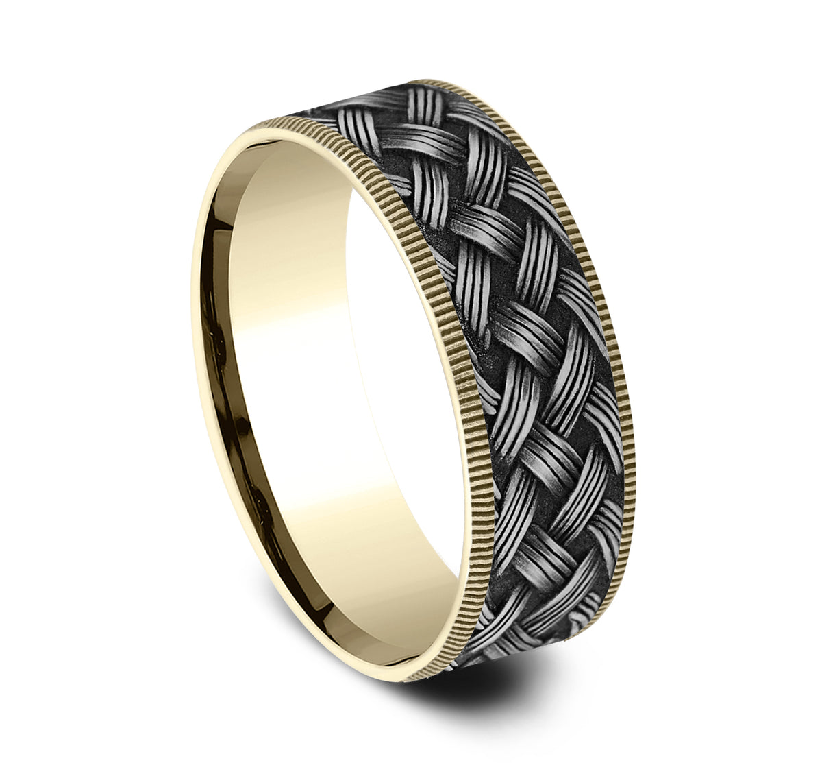 THE TRELLIS - 14K Yellow Gold / Grey Tantalum - image 2