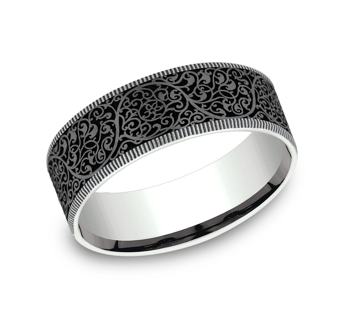 THE ARABESQUE - 14K White Gold / Grey Tantalum