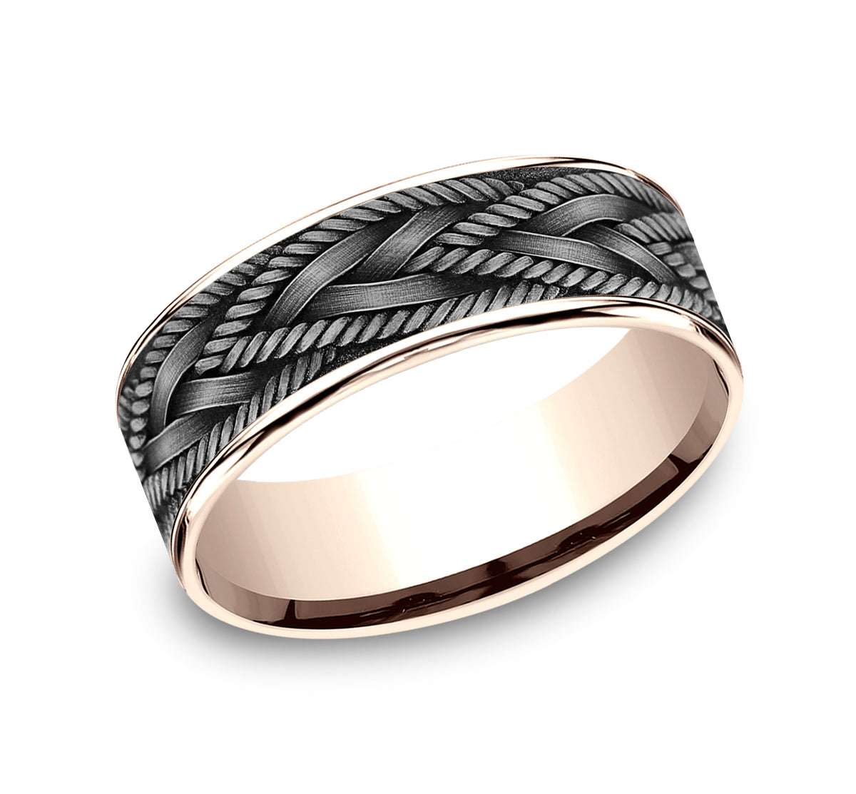 THE BRAID - 14K Rose Gold / Grey Tantalum