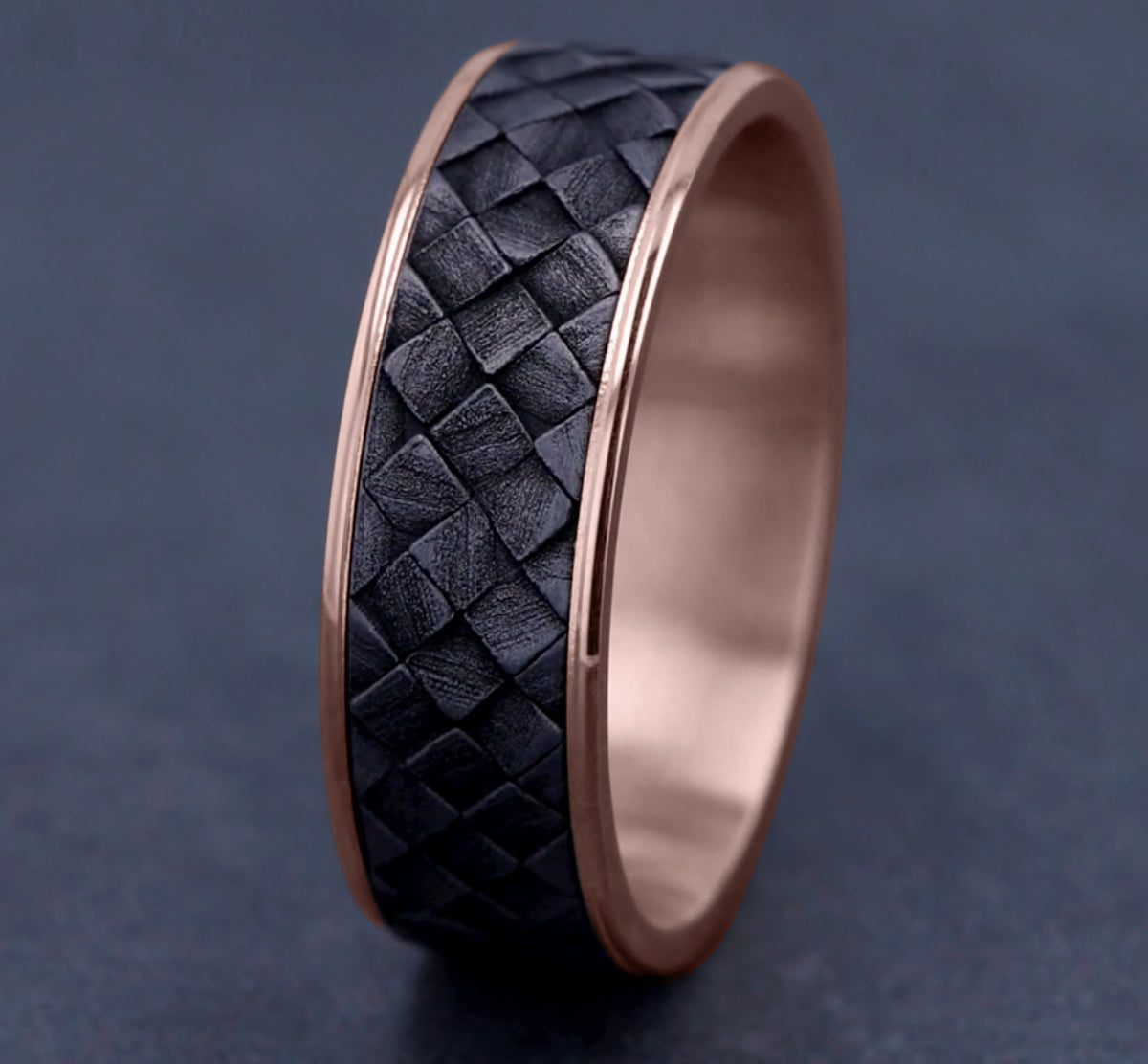 THE CROSS HATCH - 14K Rose Gold / Grey Tantalum - image 4