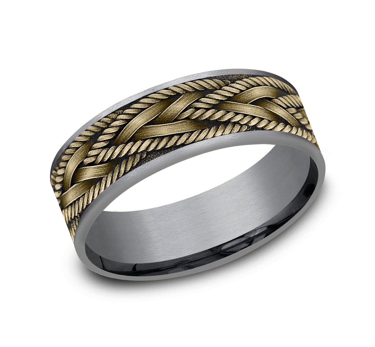 THE BRAID - Grey Tantalum / 14K Yellow Gold