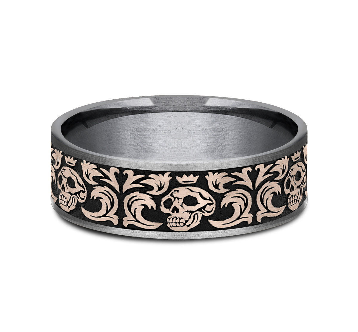 THE SKULL KING - Grey Tantalum / 14K Rose Gold - image 3