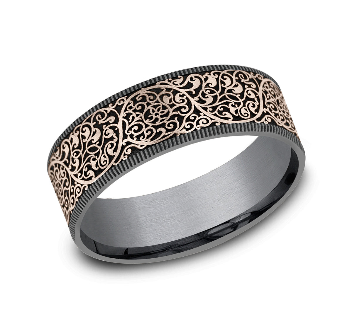 THE ARABESQUE - Grey Tantalum / 14K Rose Gold