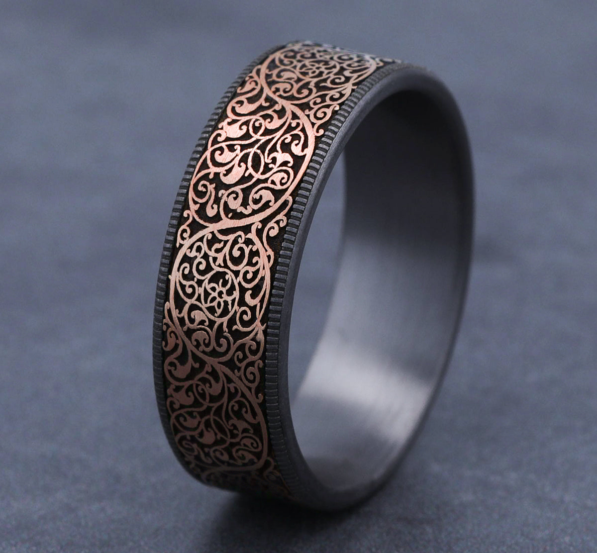 THE ARABESQUE - Grey Tantalum / 14K Rose Gold - image 4