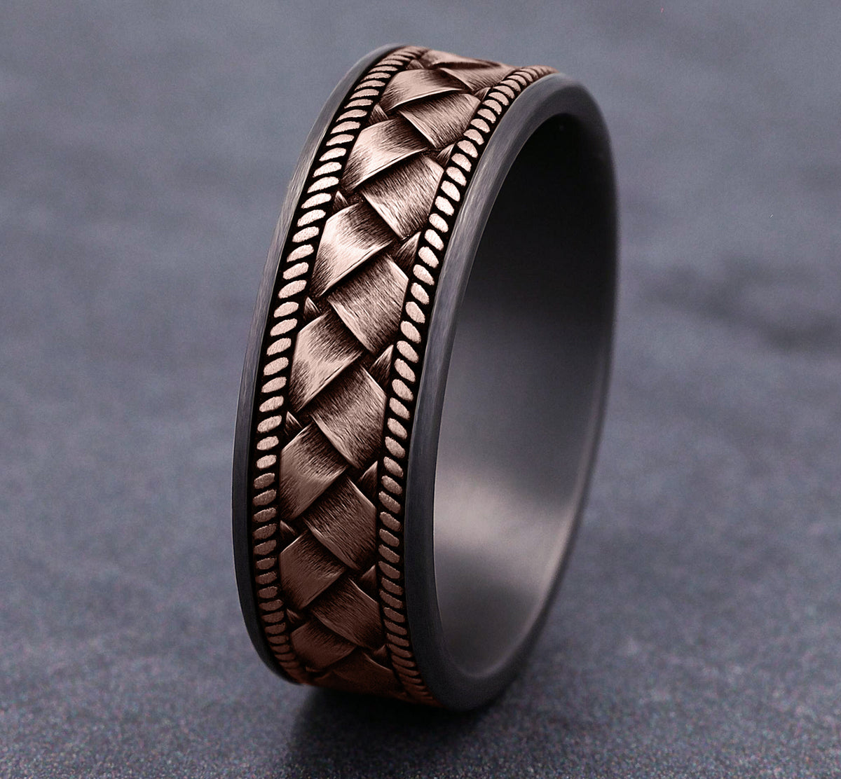 THE BASKET - Grey Tantalum / 14K Rose Gold - image 4