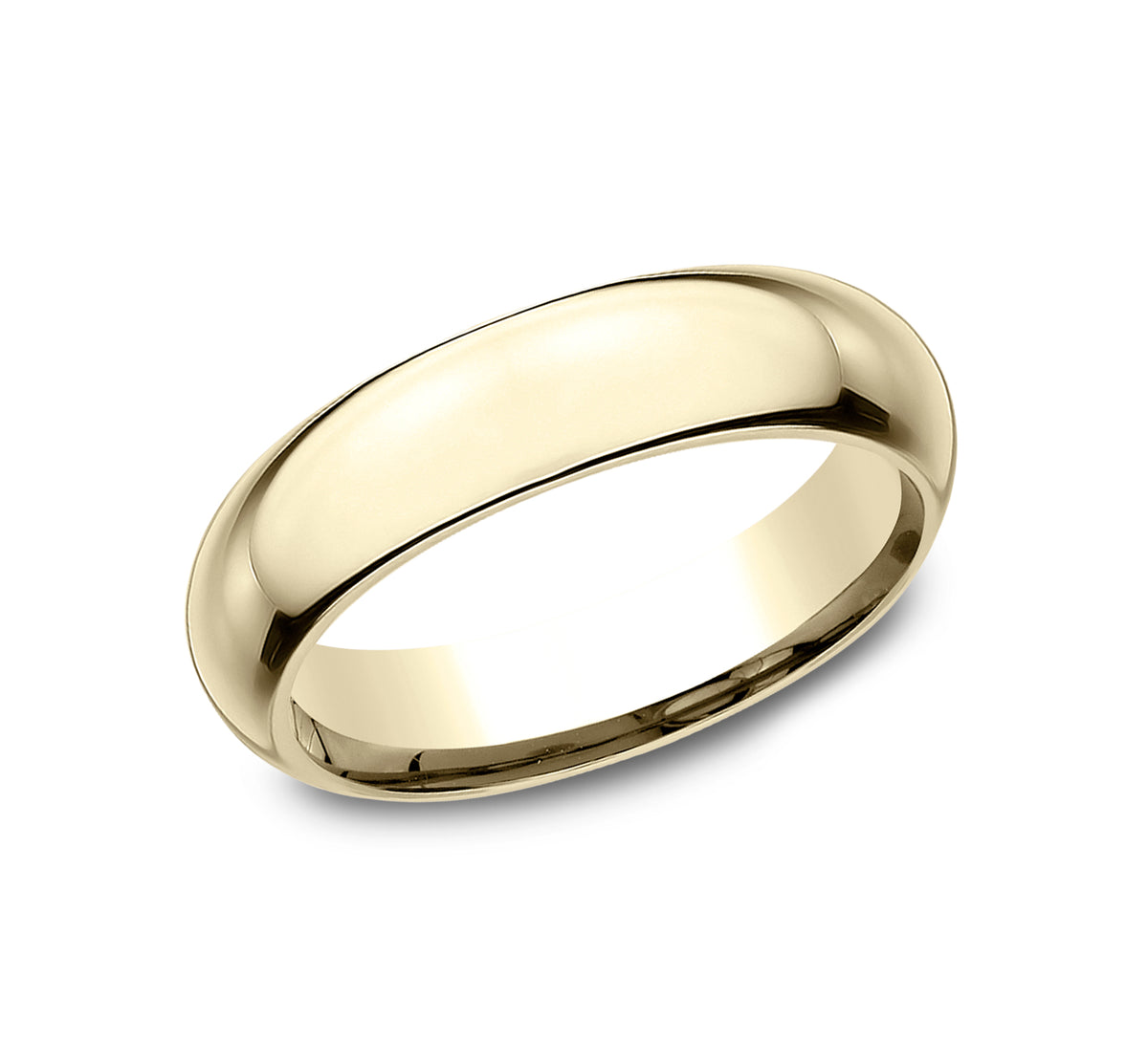 High Dome Comfort Fit - 14K Yellow Gold