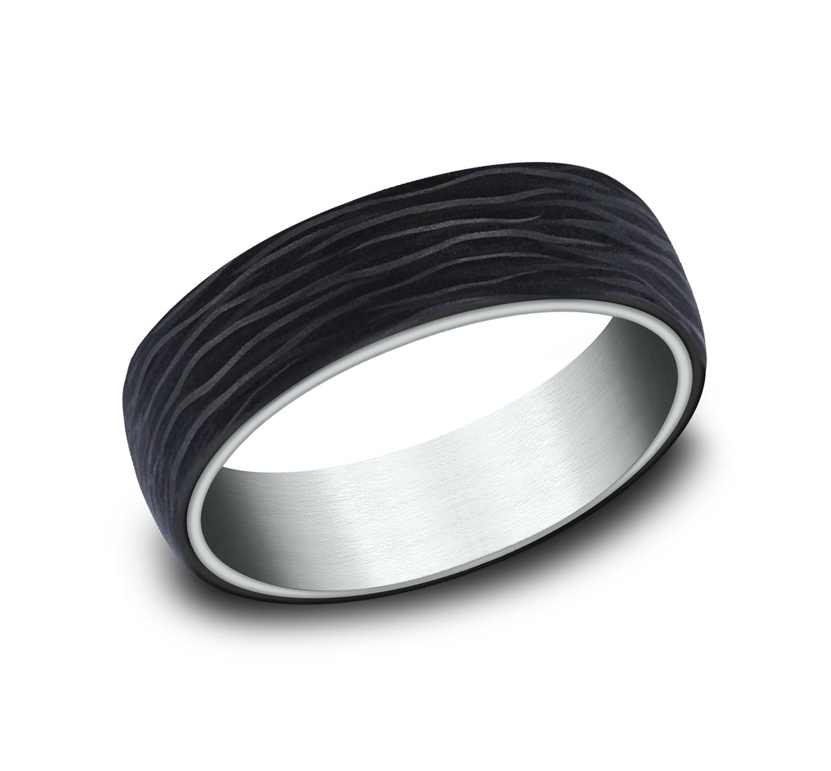 THE NYX - 14K White Gold / Forged Carbon Fiber