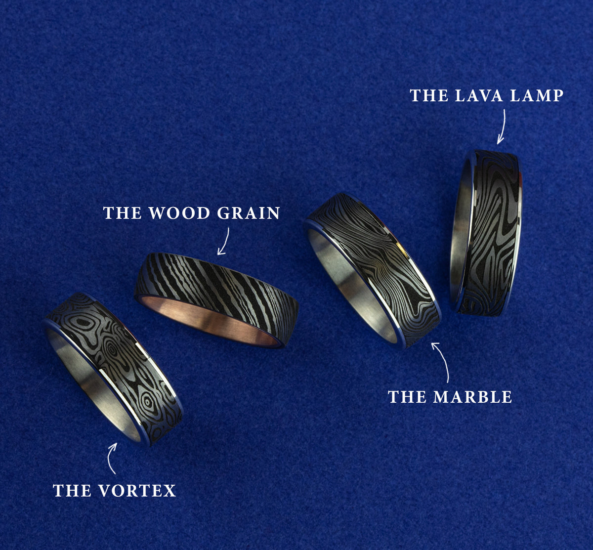THE WOOD GRAIN - 14K Rose Gold / Grey Tantalum - image 5