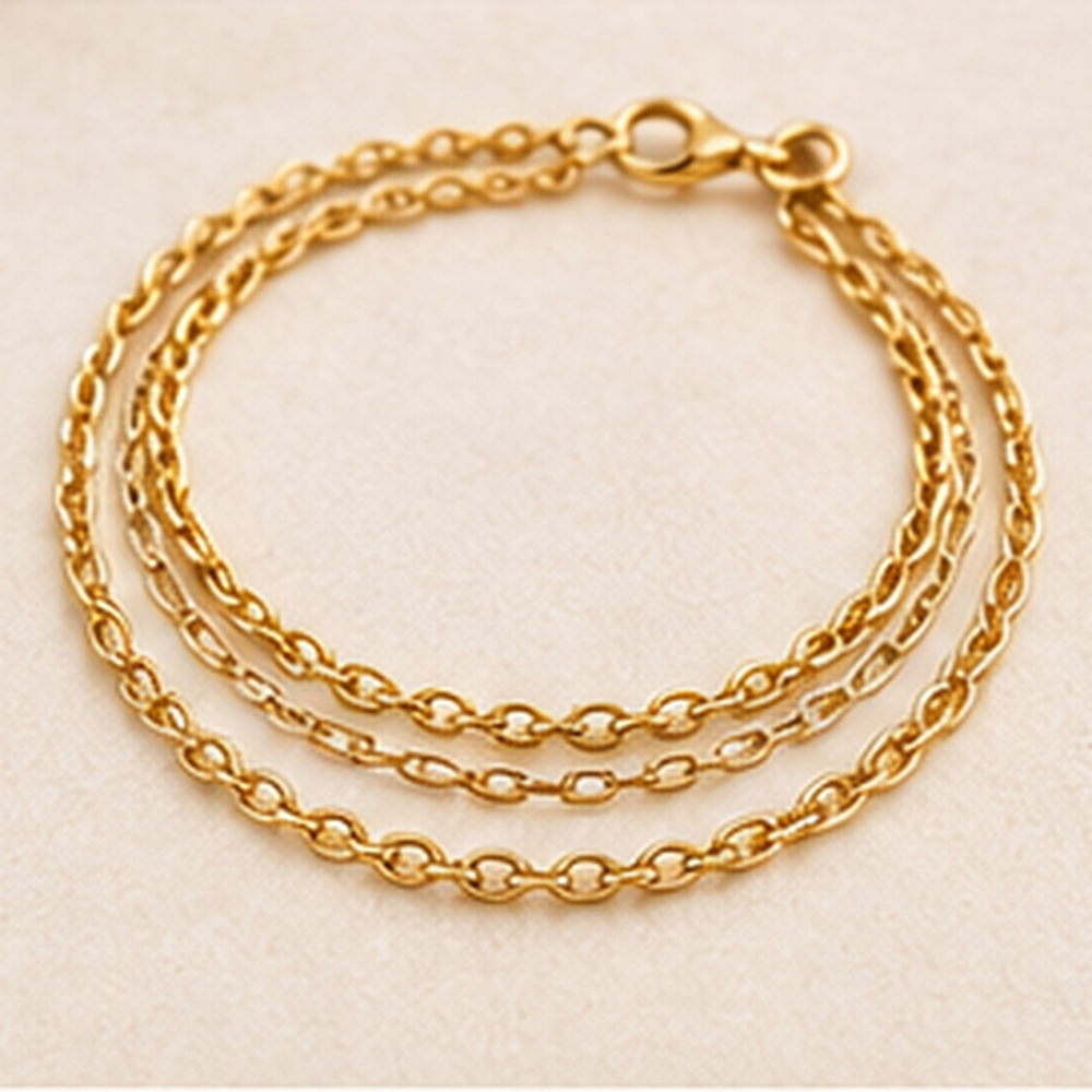 Layered Gold Chain Bracelet