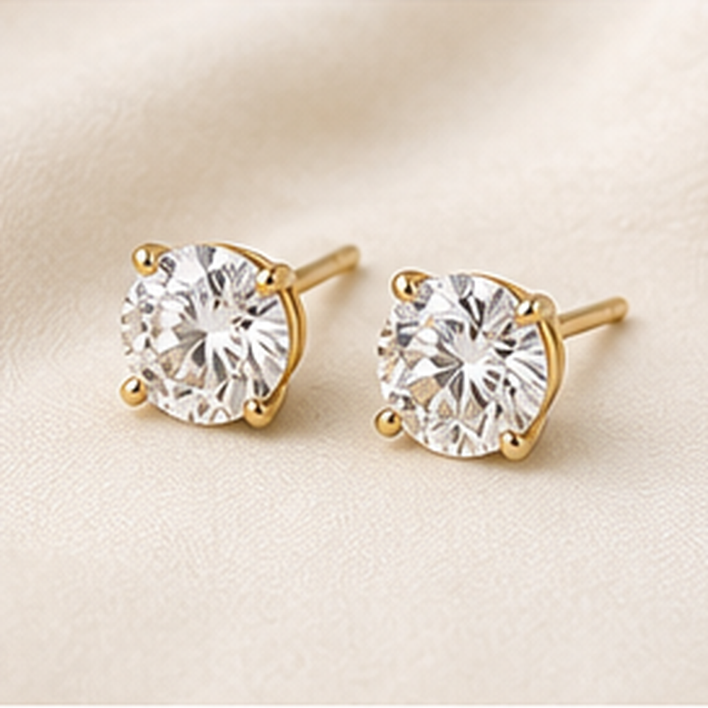 Classic Diamond Stud Earrings
