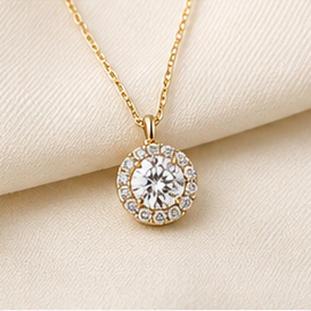 Diamond Halo Pendant