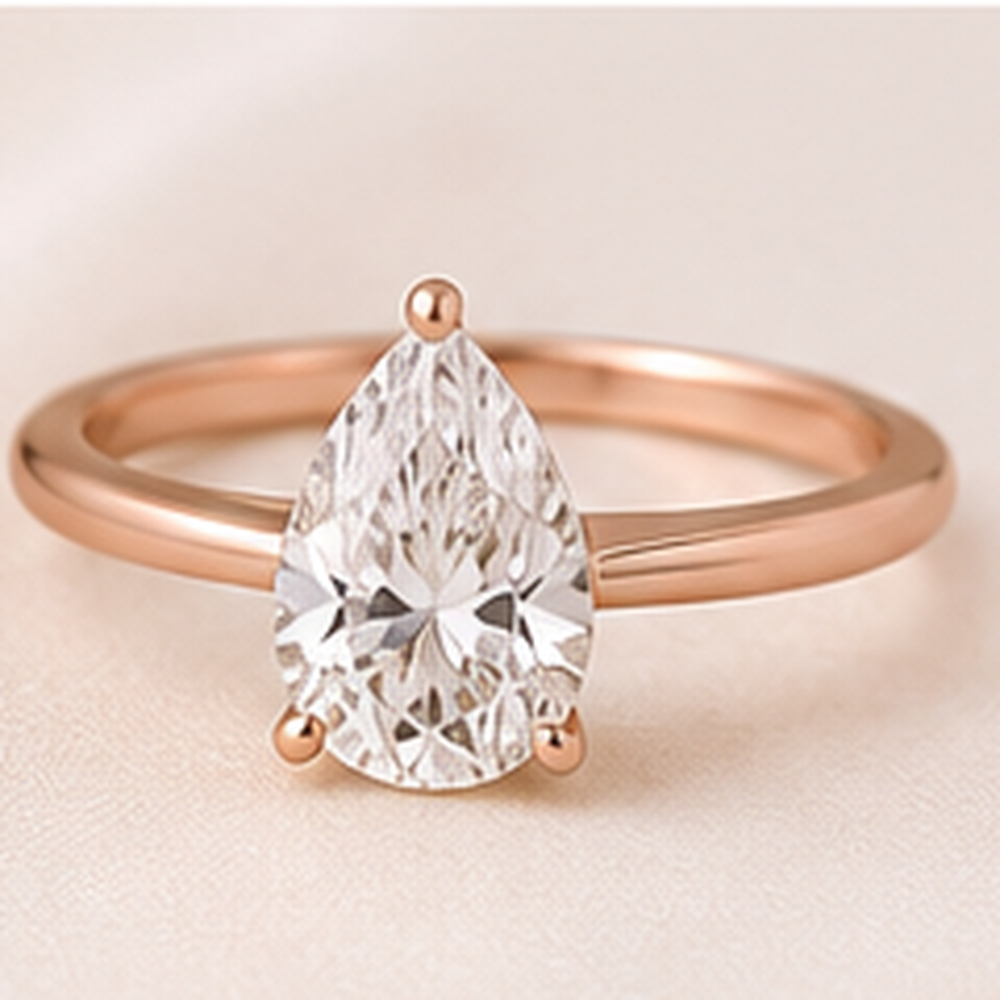 Pear-Cut Solitaire Engagement Ring