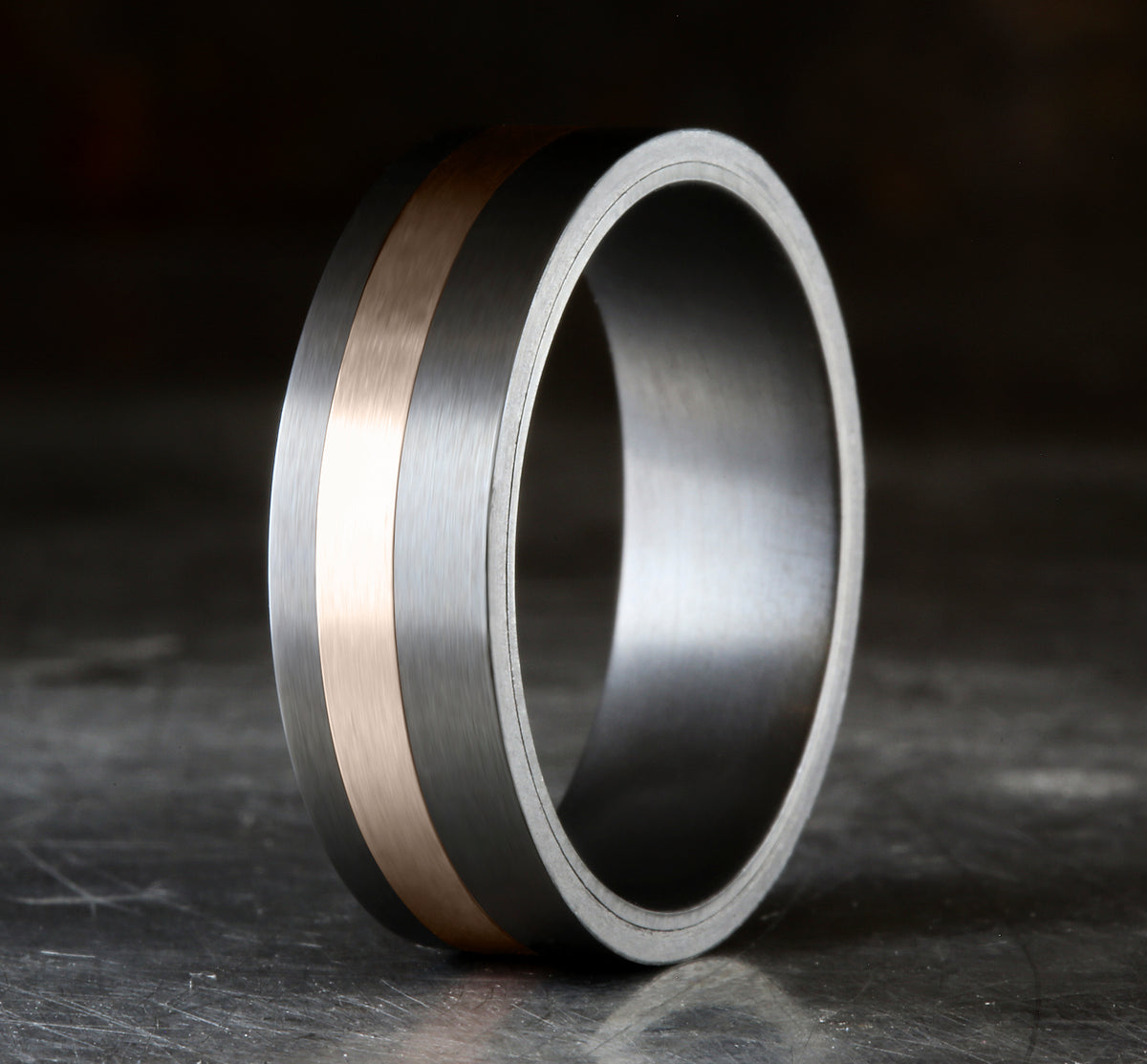 THE HERO - Darkened Tantalum / 14K Rose Gold - image 4
