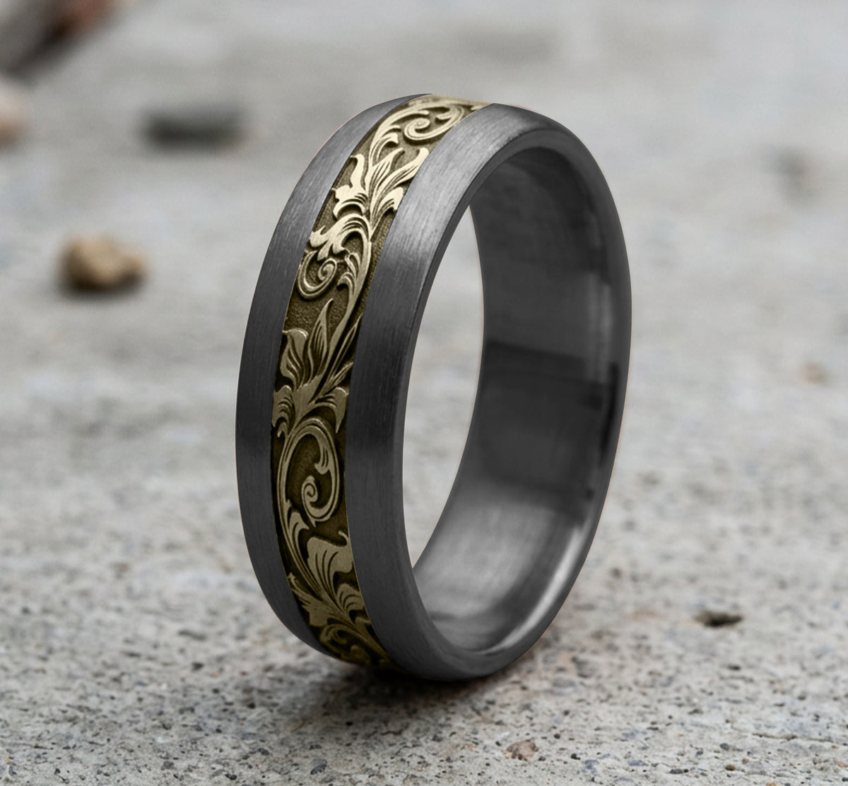 THE HEIR - Grey Tantalum / 14K Yellow Gold - image 4