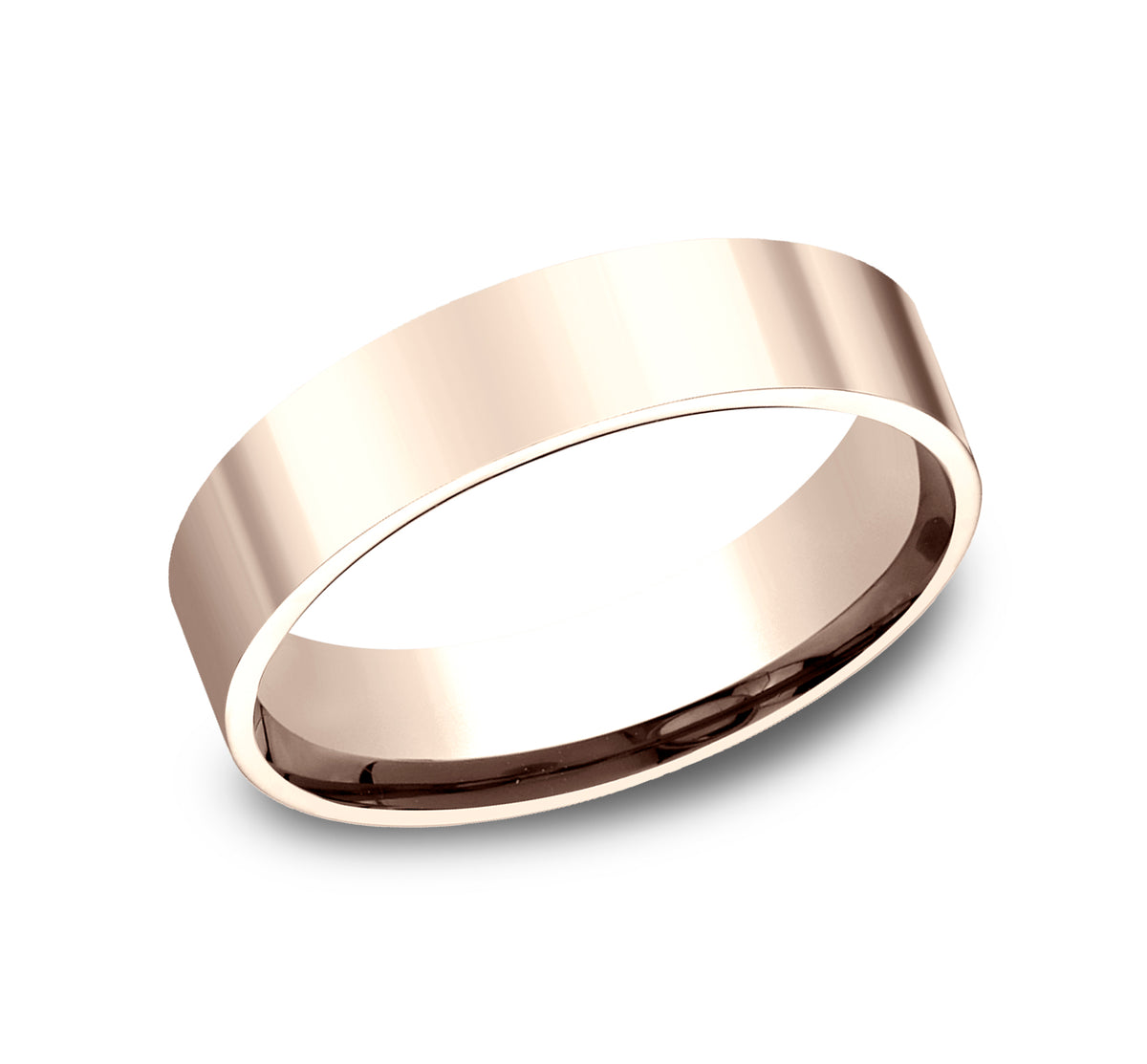 Flat Comfort Fit - 14K Rose Gold