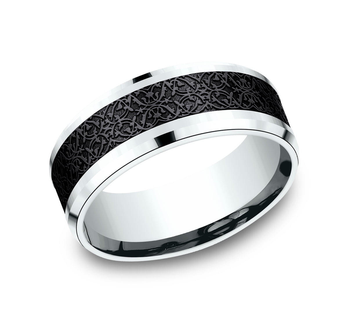 THE CONQUERER - 14K White Gold / Black Titanium