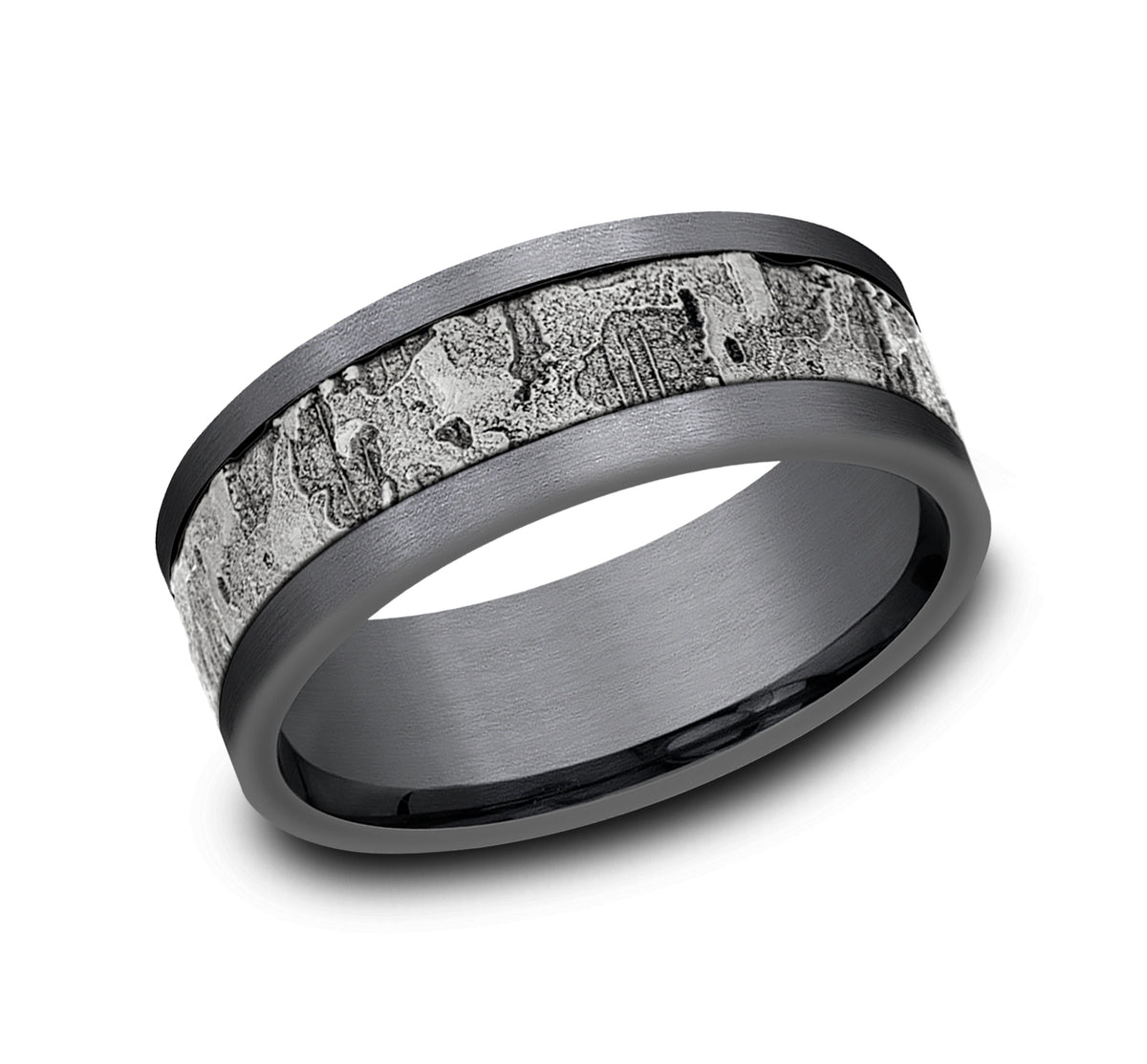 THE STUD - Grey Tantalum / 14K White Gold