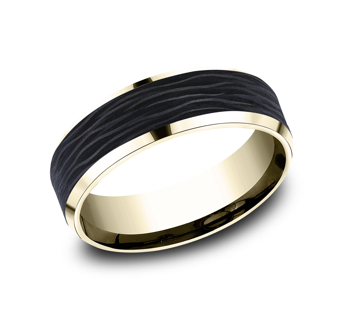 THE ONYX - 14K Yellow Gold / Forged Carbon Fiber